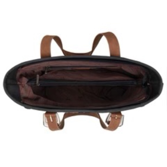 Montana West Buckle Collection Concealed Carry Tote Wallet Set Black - Picture 4 of 7